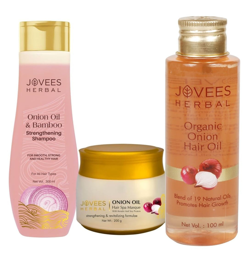 Jovees Organic Hair Oil 100ml + Jovees Onion Oil and Bamboo Strengthen