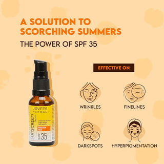 Jovees Sunscreen Face Serum SPF 35 | Aloe Vera & Carrot  Extract