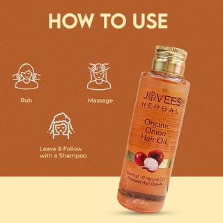 Jovees Organic Onion Hair Oil | Blend of 19 Natural Oils