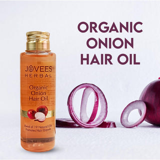 Jovees Organic Onion Hair Oil | Blend of 19 Natural Oils