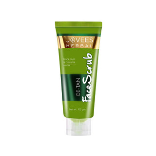 Jovees Detan Face Scrub With SPF | Black Plum, Walnut & Turmeric | All Skin Types