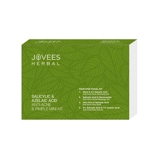 Jovees Salicylic & Azelaic Acid Anti-Acne & Pimple Mini Facial Kit | For Oily & Acne Prone Skin | For Multiple Use | Improves Skin Health & Tone