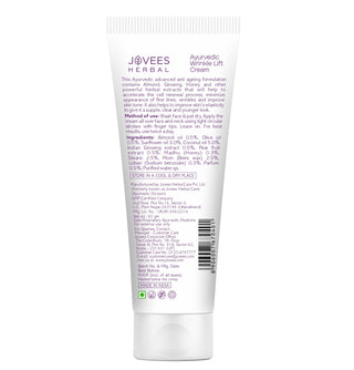 Jovees Ayurvedic Wrinkle Lift Face Cream With Almond & Ginseng | Anti-Wrinkle
