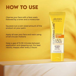 Jovees Sun Derma Care Lotion SPF 50 PA+++ Broad Spectrum | Quick Absorption