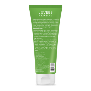 Jovees Papaya & Honey Face Scrub | With Honey & Neem | Normal to Dry Skin