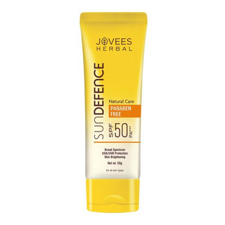 Jovees Sun Defence Cream SPF 50 PA+++ Broad Spectrum For All Skin Types | Protection From UVA/UVB & Sun Damaged