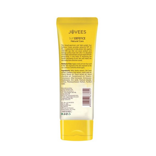 Jovees Sun Defence Cream SPF 50 PA+++ Broad Spectrum For All Skin Types | Protection From UVA/UVB & Sun Damaged