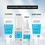 Jovees Derma Niacinamide Bright & Clear Skin Combo | Cleanser, Toner, Serum and Moisturizer
