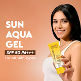 Sun Aqua Gel SPF 50 PA+++ | Perfect for Oily & Combination Skin | Sunscreen For Men & Women