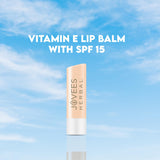 Jovees Vitamin E Lip Balm | SPF 15 | Hydrates and Rejuvenates Dry Lips