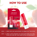 Jovees Strawberry High Gloss Lip Balm With Vitamin E For Soft Lips