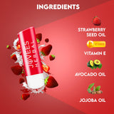 Jovees Strawberry High Gloss Lip Balm With Vitamin E For Soft Lips