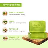Anti-Acne & Pimple Soap with Basil & Turmeric | For All Skin Type