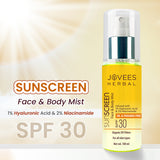 Sunscreen Face And Body Mist SPF 30 | For Men & Women