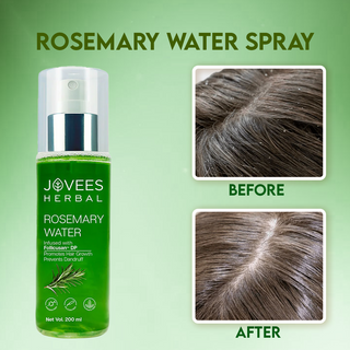 Jovees Hair Growth & Anti-Hairfall Combo / Rosemary Water Spray 200ml + Henna & Ginseng Shampoo 300ml