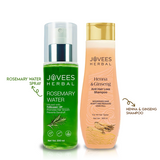 Jovees Hair Growth & Anti-Hairfall Combo / Rosemary Water Spray 200ml + Henna & Ginseng Shampoo 300ml