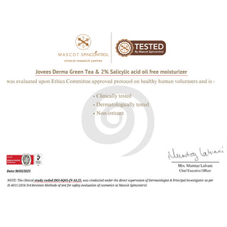 Jovees Derma Green Tea & 2% Salicylic Acid Oil Free Moisturiser-50 g