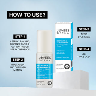 Jovees Derma Rice Water & 4% Niacinamide Glowing Skin Toner-100 ml