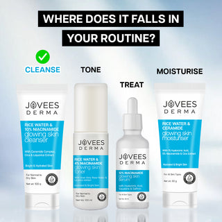 Jovees Derma Rice Water & 10% Niacinamide Glowing Skin Cleanser-100 g