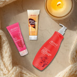 Jovees Hydrating Skin-Care Combo | Strawberry Face Wash-120ml, Shea Butter Moisturizer-100g & Himalayan Cherry Body Lotion-500ml