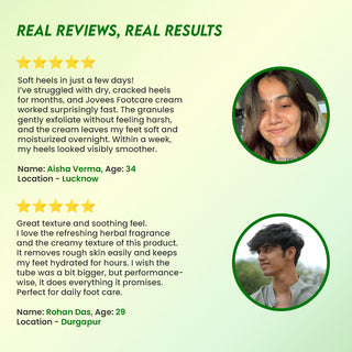 Jovees Foot Care Cream & Scrub | 2-in-1 Formula  | Hydrates & Heals