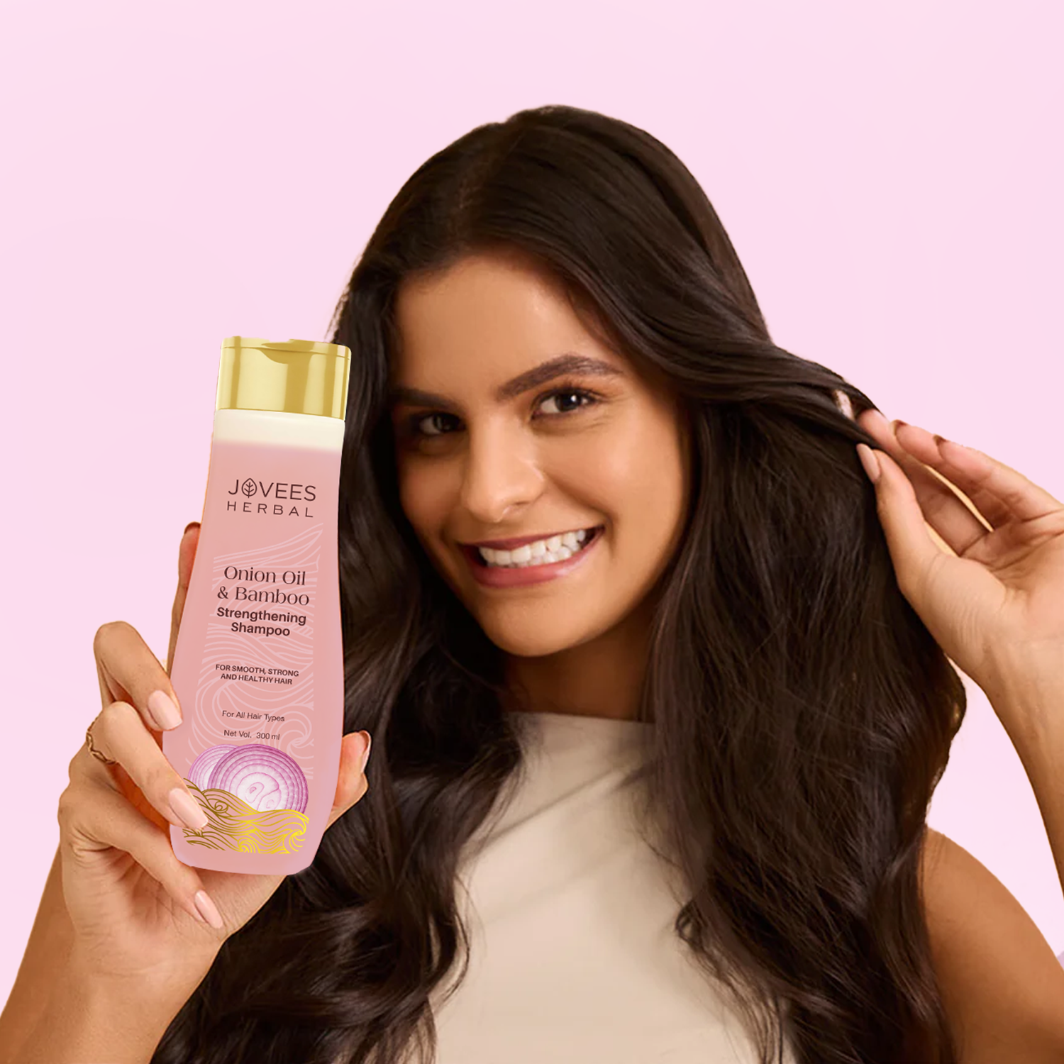 Jovees Red Onion Oil Bamboo Strengthening Shampoo For Strong