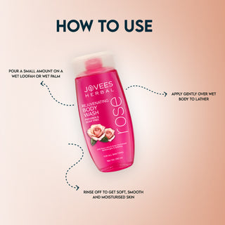 Jovees Rose Body Wash | Refreshing Fragrance of Rose & Chamomile