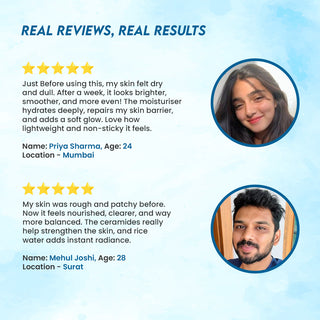 Jovees Derma Rice Water & Ceramide Glowing Skin Moisturiser-50 g